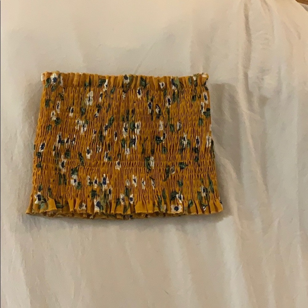 Floral cropped tube top